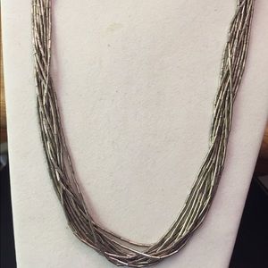 VNTG Navajo 10 strand liquid silver necklace – 75g